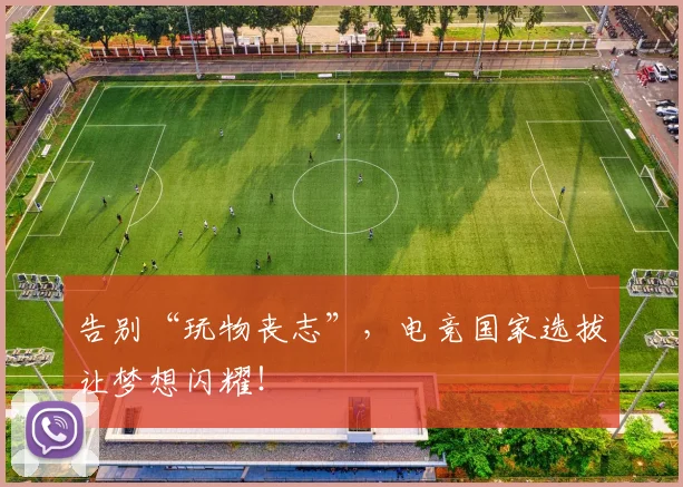 告别“玩物丧志”，电竞国家选拔让梦想闪耀！